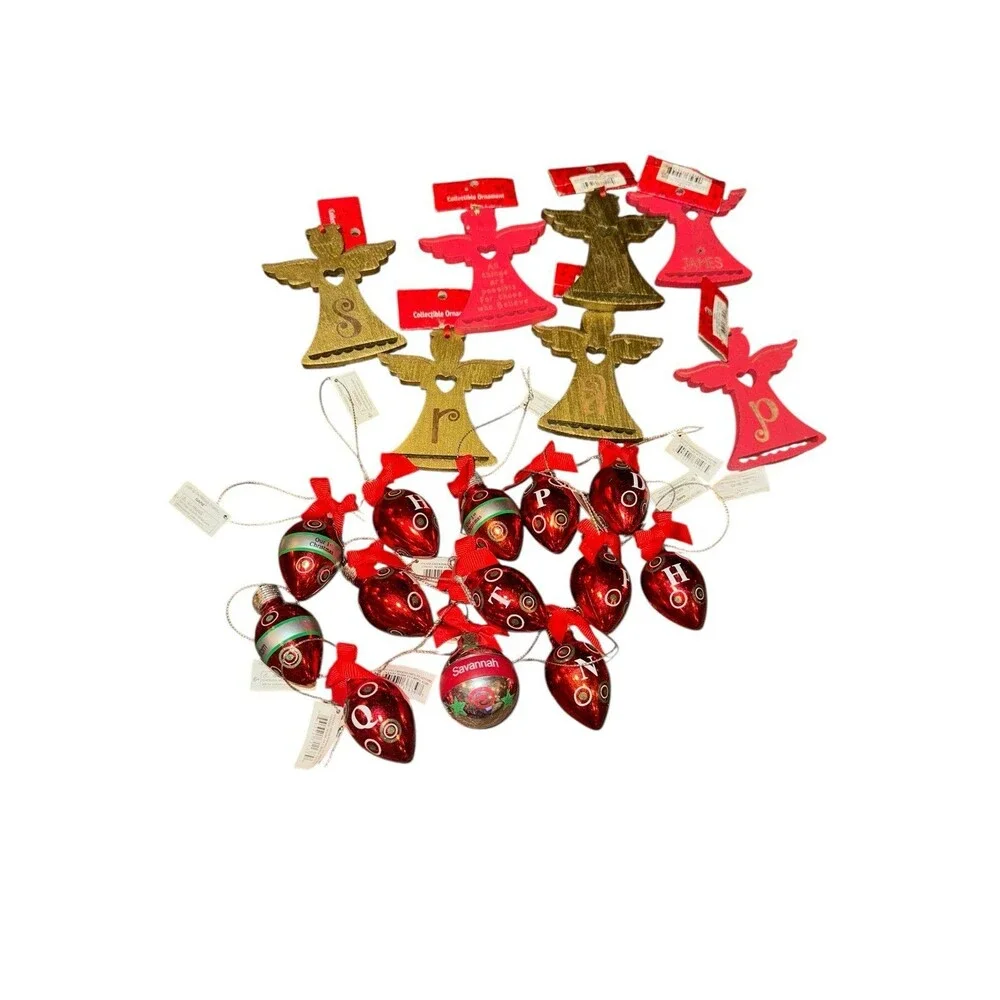 Christmas wholesale Ganz initial and Angel ornaments